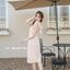 Milly Back Bow Dress : สีครีม