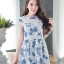 La Fleur Mini Dress – Light Grey color (สีเทาอ่อน)