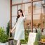Eve - 3D Floret Midi Dress : สีเขียวมัทฉะ [Made by Pastel Time]