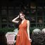 Aubrey Midi Dress : สีส้มอิฐ [Made by Pastel Time]