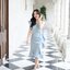 Ashley One - Shoulder Dress – สีเขียวอมเทา
