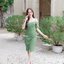 Celestia off-shoulder dress : สีเขียว [Made by Pastel Time]