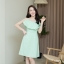 Chloe Single Strap Dress – สีเขียวมิ้นท์ [Made by Pastel Time]