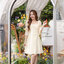 Evie Organza Puff Dress เดรสแขนพัฟ: สีเหลืองพาสเทล [Made by Pastel Time]