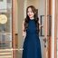 Milly Back Bow Dress : สีกรม