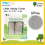 Little eden Handy Towel ผ้าเช็ดผมใยไผ่100%Silver ขนาด15x30นิ้ว