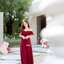 Stella Maxi Dress : สีแดงเลือดหมู