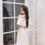 Rory open shoulder dress : สีครีม