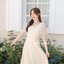 Dear Darling Midi Dress - สีครีม
