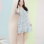 Fornel Chiffon Dress – สีฟ้า