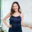 Gastby Fringe Dress : Navy สีกรม