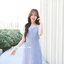Eve - 3D Floret Midi Dress : สีฟ้าคราม [Made by Pastel Time]