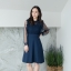 La Bella Lace Dress : สีกรม