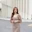 Kessie Chiffon Sleeve Dress – สีโอวัลติน**มีแต่XL**
