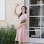 Dear Darling Midi Dress - สีชมพู