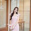 Maggie Double Bow Dress : สีชมพู [Made by Pastel Time]