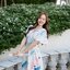 Sassy Painting Midi Dress : Sweet Pastel ลายสีพาสเทล