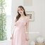 Rika Ruffle Dress : สีชมพู
