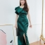 Lyla One Shoulder Maxi Dress – สีเขียว