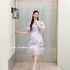 Sassy Midi Dress : Violet Candy โทนสีชมพู-ฟ้า-ม่วง