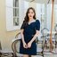 Cherbelle Drapery Dress : สีกรม **มีแต่S**