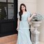 Momiji Midi Dress : สีเขียวมิ้นท์ [Made by Pastel Time]