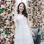 Jamille Lace Dress – สีขาว **มีแต่ XL**