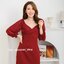 Kessie Chiffon Sleeve Dress – สีแดงเลือดหมู