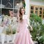 Petal Sway Maxi Dress : สีชมพู