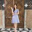 Amy Double Bow Dress - สีฟ้าคราม [Made by Pastel Time]