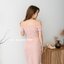 Milada Open Shoulder Dress – สีชมพู