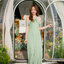 Fay Off-Shoulder Maxi Dress – Pastel Green สีเขียว