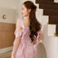 Serene Flutter Sleeve Midi Dress : สีชมพู