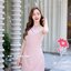 Myra one shoulder dress – สีชมพู [Made by Pastel Time]