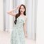 Love in a mist Maxi dress – ลายสีน้ำโทนสีเขียว [Made by Pastel Time]