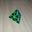 Z-Cube Pyraminx with black carbon-fibre stickers - Full Bright