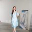 Sassy Marble Midi Dress : Vivid Blue โทนฟ้าสดใส