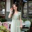 Bestie Button Dress : สีเขียวมัทฉะ