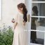 Dear Darling Midi Dress - สีครีม