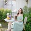 Charming Off-Shoulder Midi Dress : สีเขียว [Made by Pastel Time]