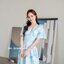 Sassy Marble Midi Dress : Vivid Blue โทนฟ้าสดใส