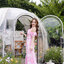 Pink Cloudy Off-Shoulder Maxi Dress ลายเมฆชมพู