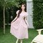 Princess Lace Midi Dress : สีชมพู