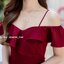 Stella Maxi Dress : สีแดงเลือดหมู