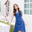 Claudia Asymmetric Dress : สีน้ำเงิน [Made by Pastel Time]
