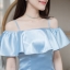 Nista Maxi Dress – Light Blue สีฟ้า