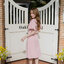 Bellette Bow Shoulder Dress : สีชมพู