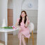 Peony Fang Puff Dress : สีชมพู