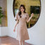 Bellette Bow Shoulder Dress : สีโอวัลติน
