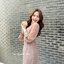 Kessie Chiffon Sleeve Dress – สีโอวัลติน**มีแต่XL**